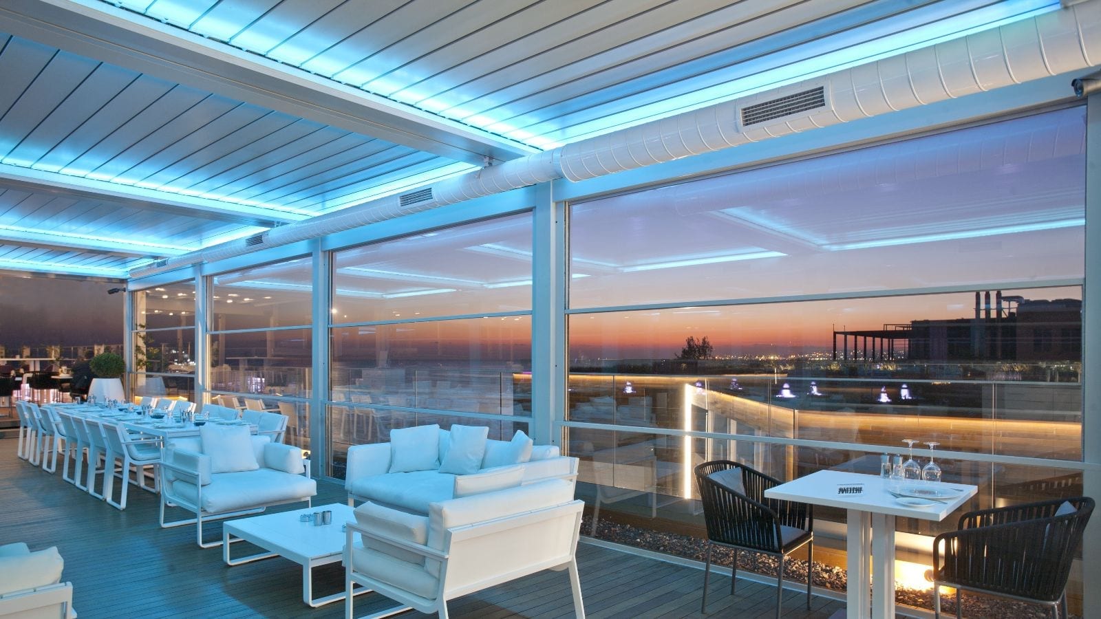 White Bioclimatic Pergola