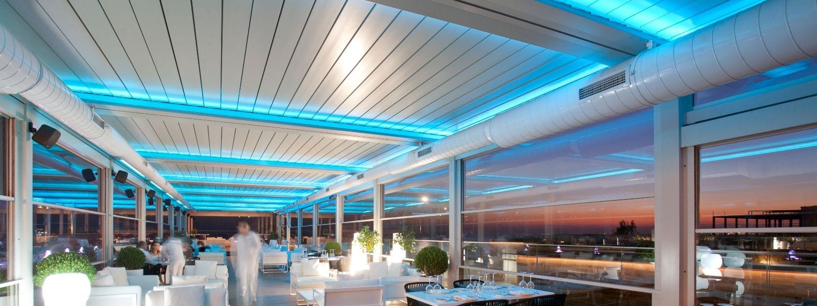 White Bioclimatic Pergola