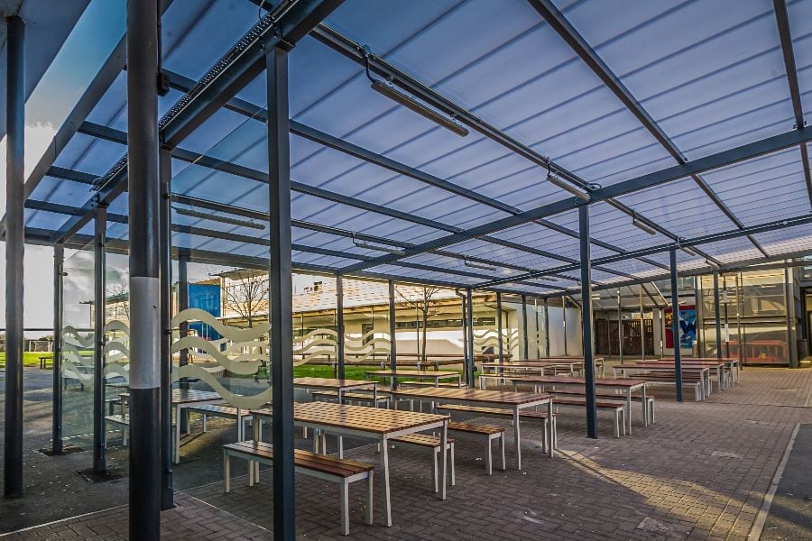 Bespoke Shelter we designed for Whitecross School Shelter