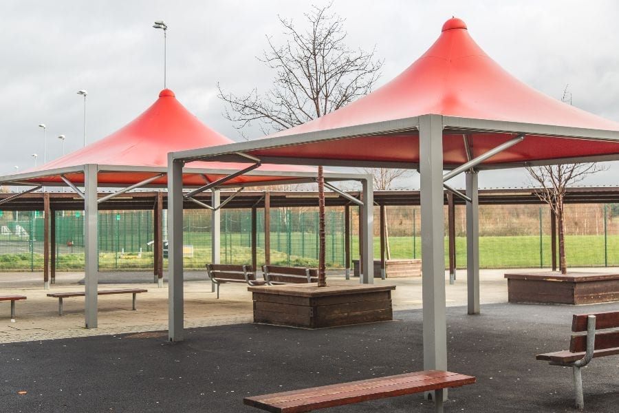Canopies we designed for Wright Robinson College