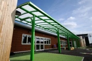 Shelter we fitted at Ysgol Bro Alun