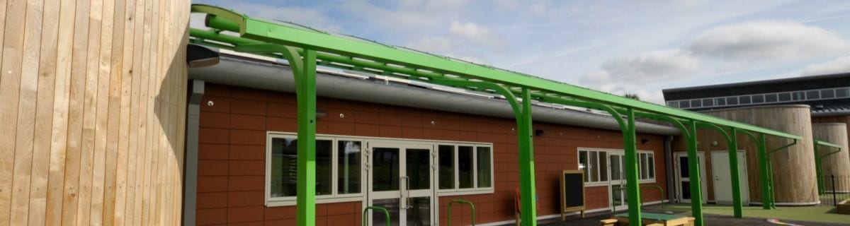 Shelter we installed at Ysgol Bro Alun