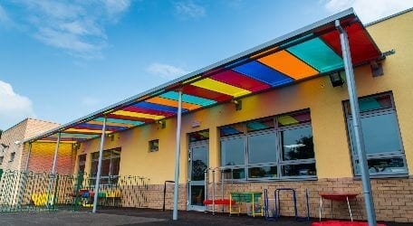 Ysgol Bro Teifi Colourful Shelter