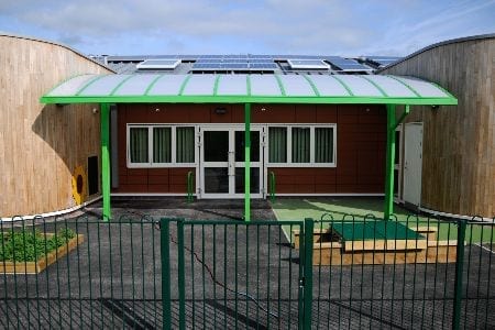Canopy we fitted at Ysgol Bro Alun