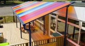 Colourful Polycarbonate Roof Shelter
