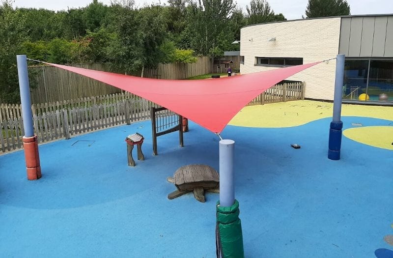 Sail shade we designed for Bluebell Park SEN