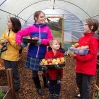 Children in Greenhouse