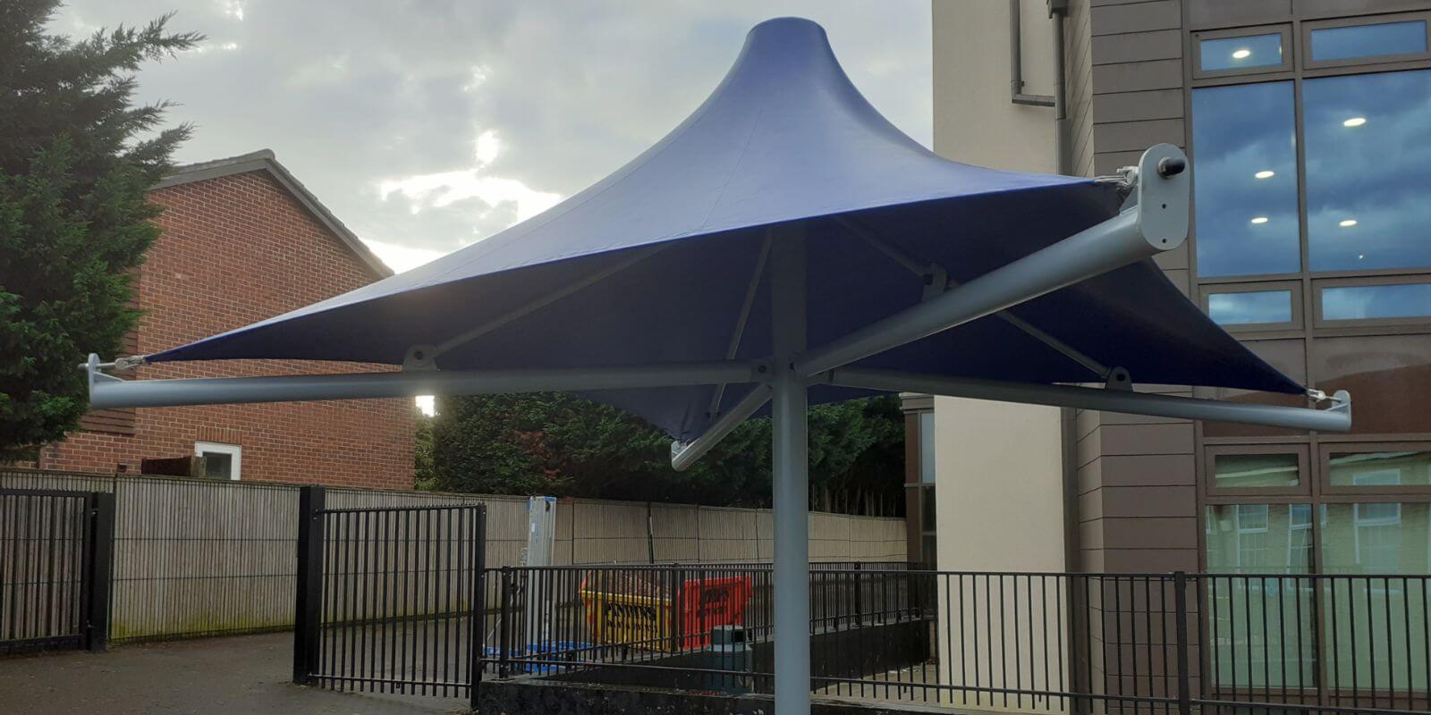 Fabric canopy we installed at Glebe School