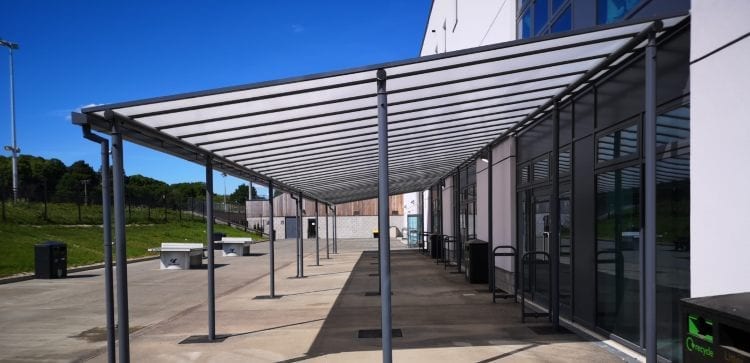 Canopy we designed for Hoe Valley School