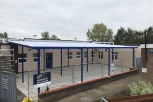 Canopy we designed for Newmarket Academy