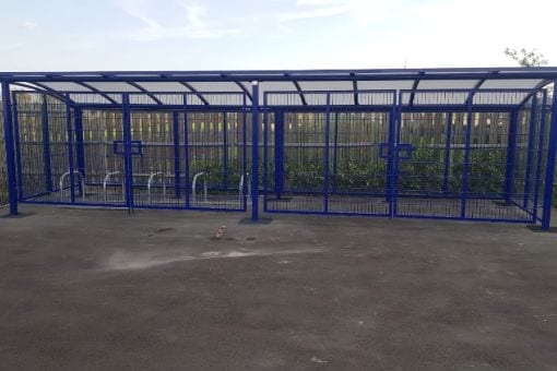 Bike shelter we designed for Riverside Bridge School