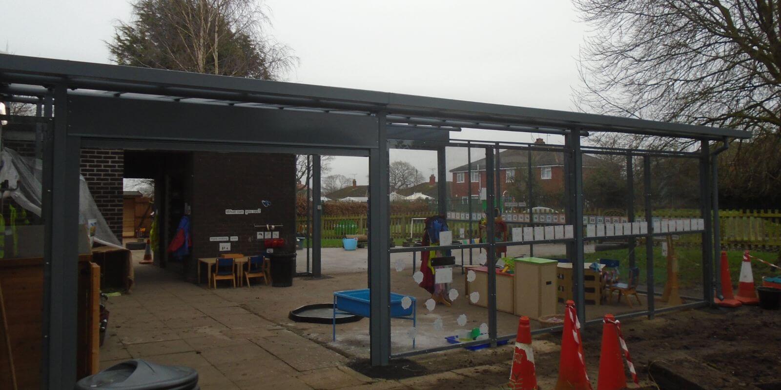 Shelter we designed for Wistaston Academy