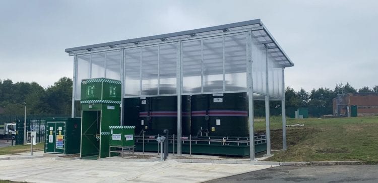 Bespoke canopy we fitted at Strensham Water Treatment Works