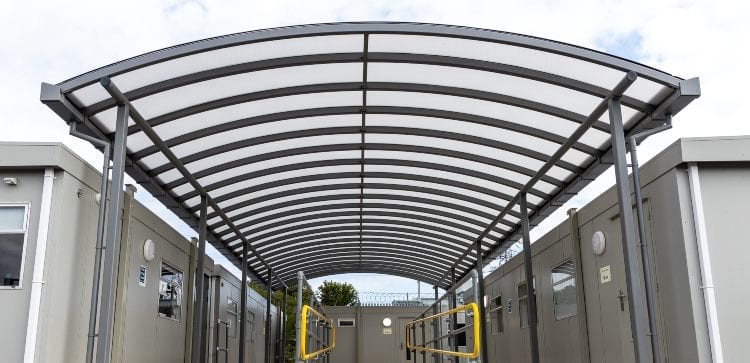 Dorset Waste Centre Curved Roof Shelter Curved roof shelter we made for Dorset Waste Centre