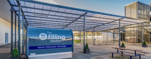 Dining area canopy we made for Whitecross High School