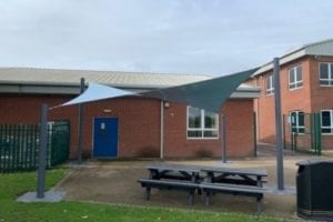 Fabric canopy we fitted at St Mary's College