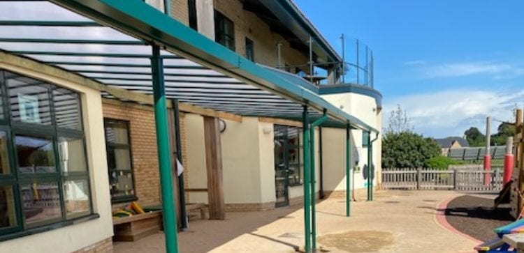 Playground canopy we made for Roecroft Lower School