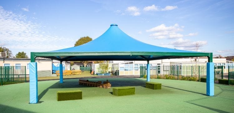 Playground canopy we made for Hedgewood School