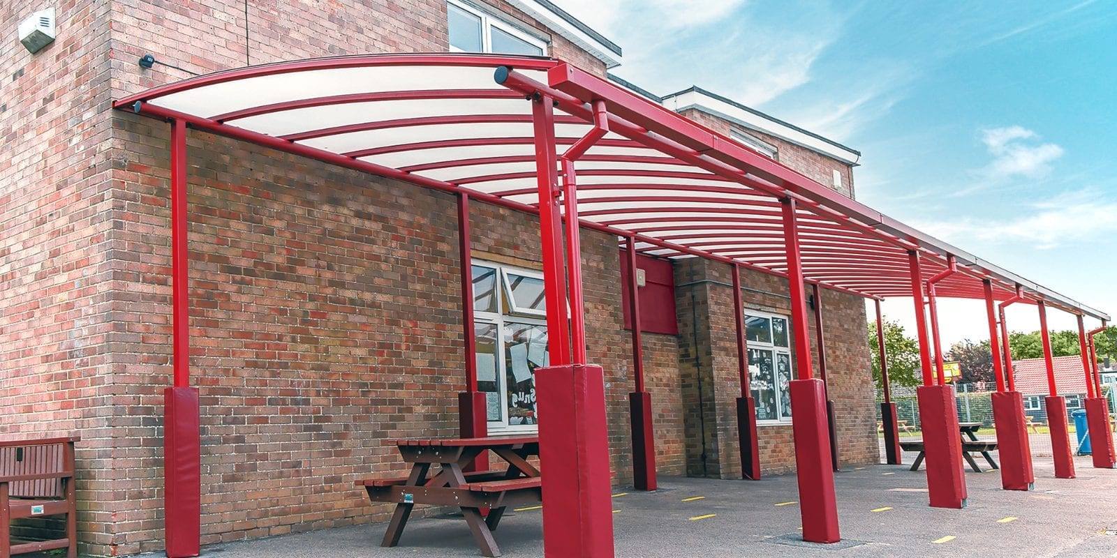 Playground shelter we made for Covingham Park Primary School