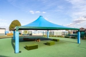 Playground tepee we designed for Hedgewood School