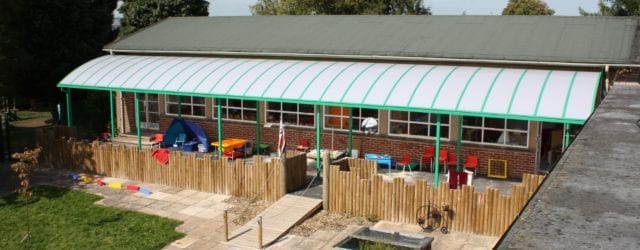 Playground canopy we designed for Ludlow Junior School