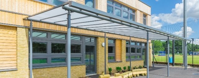 Play area canopy we made for Simon Balle All Through School