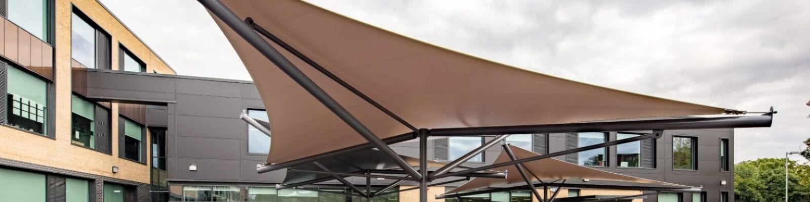 Fabric canopies we made for Hessle Academy