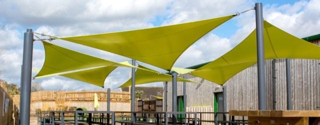 Covered dining area we designed for Chobham Adventure Farm