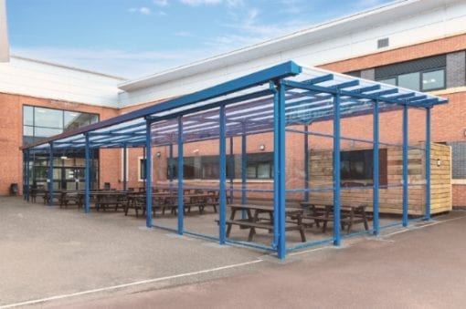 Shelter with sides we designed for Avon Valley School