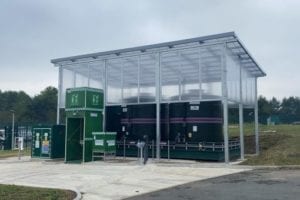 Bespoke shelter we designed for Strensham Water Treatment Works