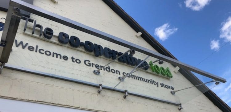 Glass entrance canopy we designed for The Co-operative