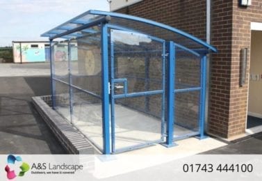 Blue Pram Shelter with Side Panels