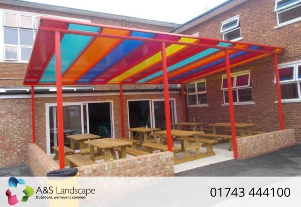 Multicoloured Roof Dining Shelter