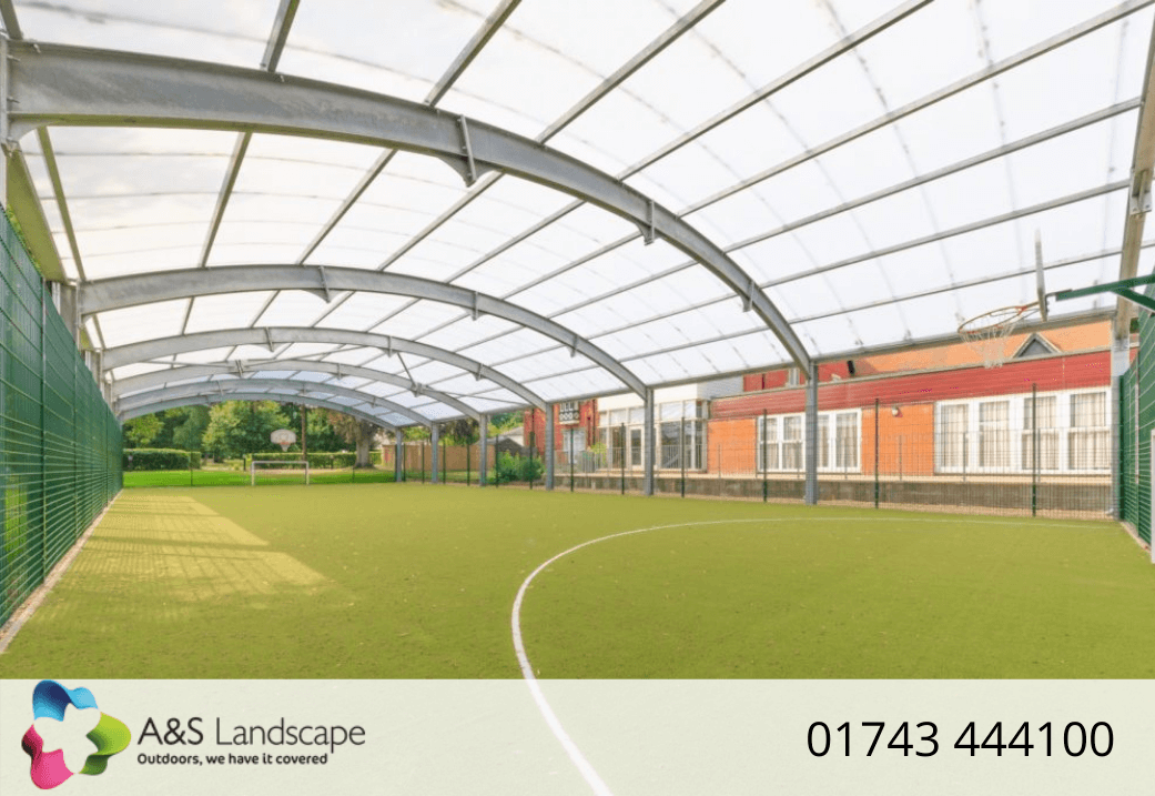 Covered MUGA we designed for Haileybury School