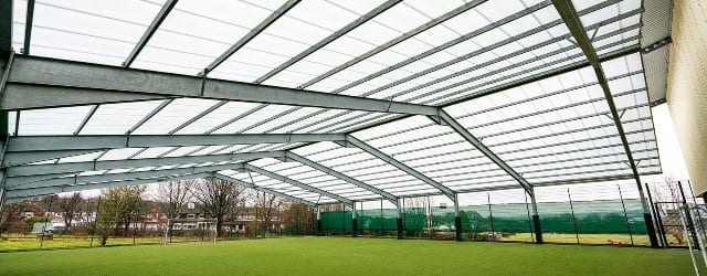 Covered MUGA we fitted at The Brier School