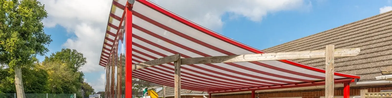 Playground canopy we installed at The Beacon School