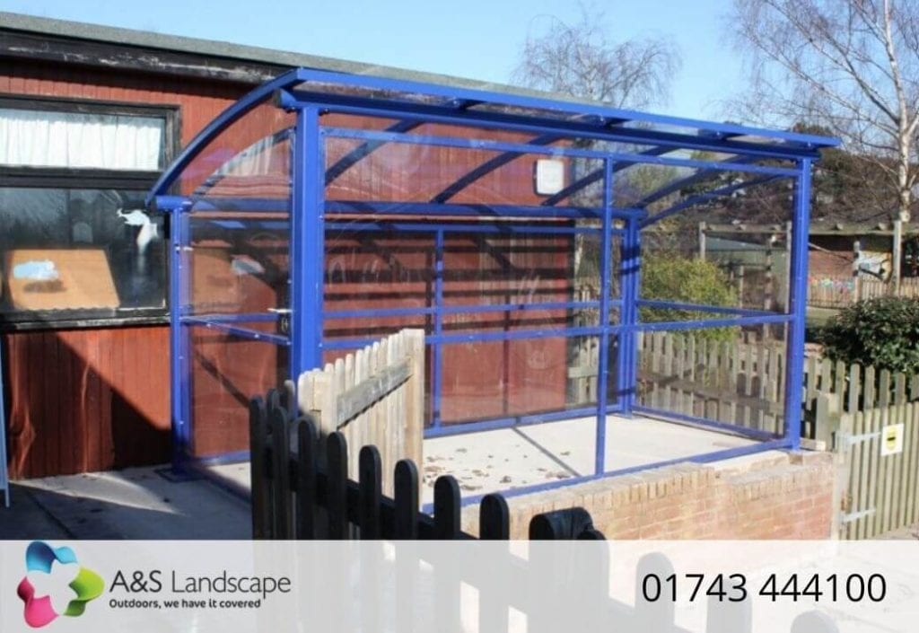Enclosed Pram Store with Side Panels