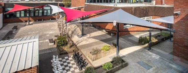 Covered walkway we made for Aldersley High School