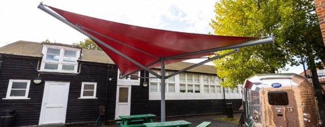 Fabric canopy we designed for Hillview School for Girls