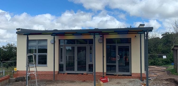 Rothley Primary School Straight Roof Canopy Straight roof canopy we installed at Rothley Primary School