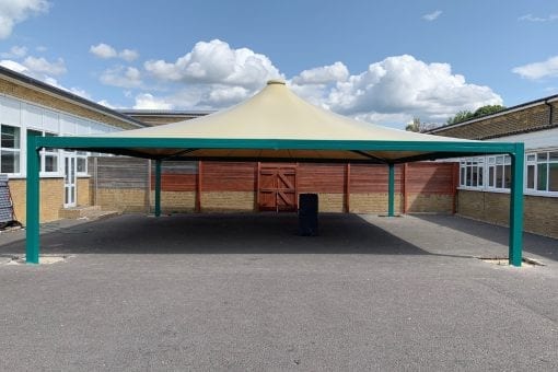 Tepee canopy we designed for Queen Eleanor Junior School