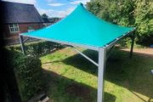 Tepee canopy we designed for Welshampton Primary School