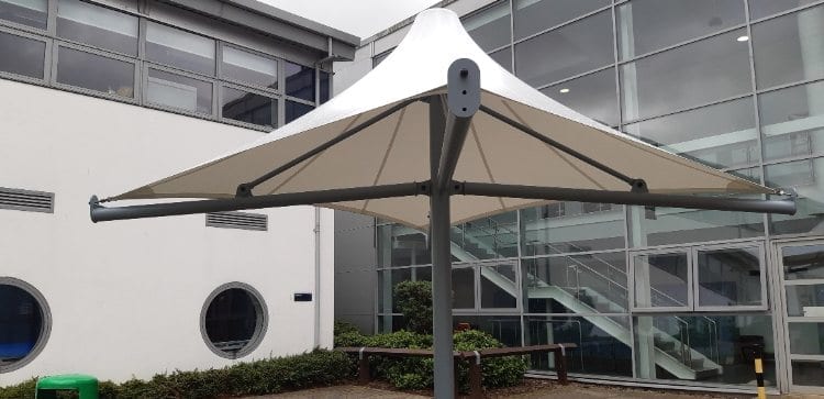 Haughton Academy Umbrella Canopy Umbrella canopy we designed for Haughton Academy