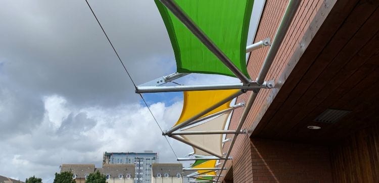 Bespoke shade sails we installed at Redwood Park Academy