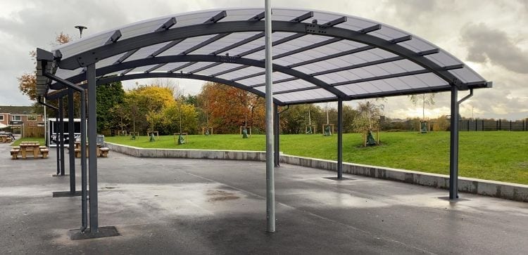 Laurus Ryecroft School Curved Roof Shelter Curved roof shelter we installed at Laurus Ryecroft School