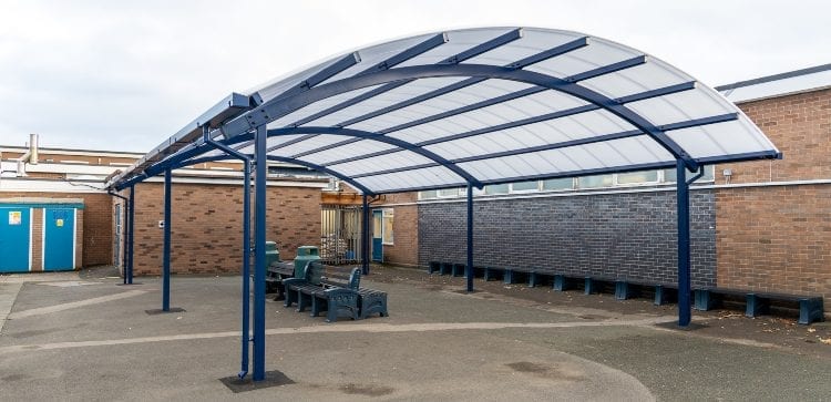 Dining shelter we designed for The Corbet School