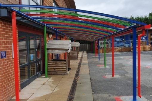 Playground shelter we installed at Danes Hill School