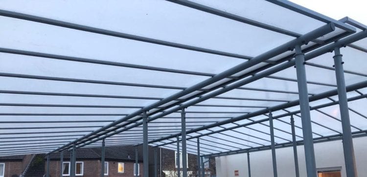St Joseph's Catholic High School Straight Roof Shelter Straight roof shelter we designed for St Joseph's Catholic High School