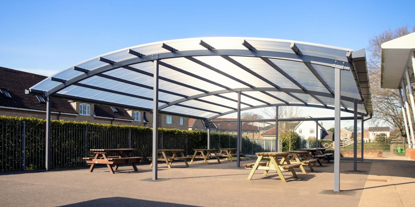 Dining shelter we made for Lincroft Academy