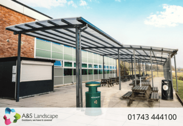 Dining shelter we designed for The Chantry School